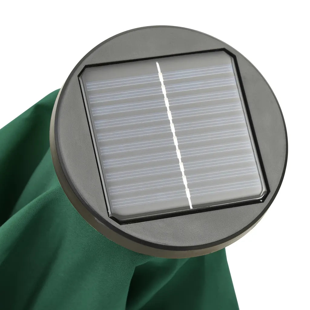 Ombrello | Parasolne da Giardino con Luci LED Verde 200x211 cm Alluminio