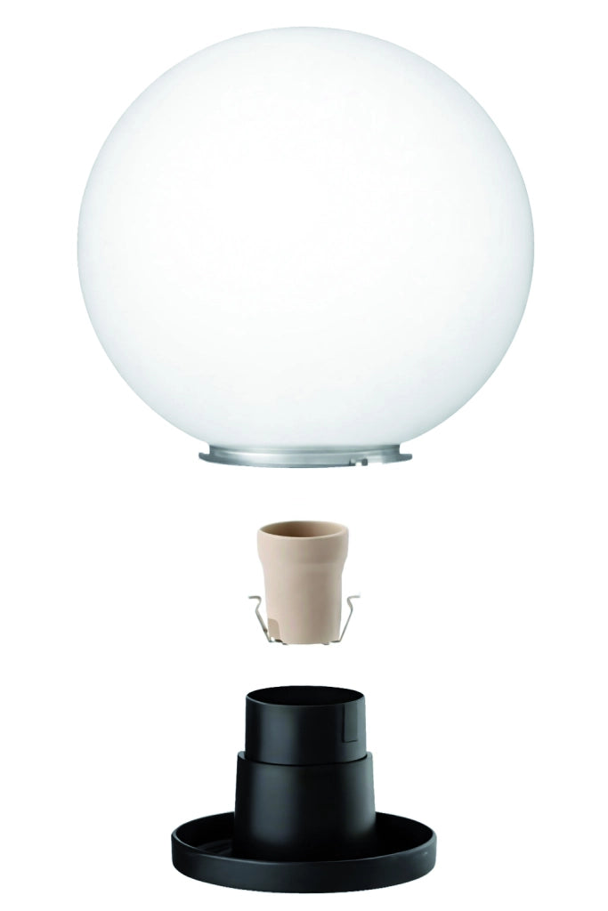 LAMPADA DIFFUSORE GLOBO Ø cm. 20 con base col. Opale