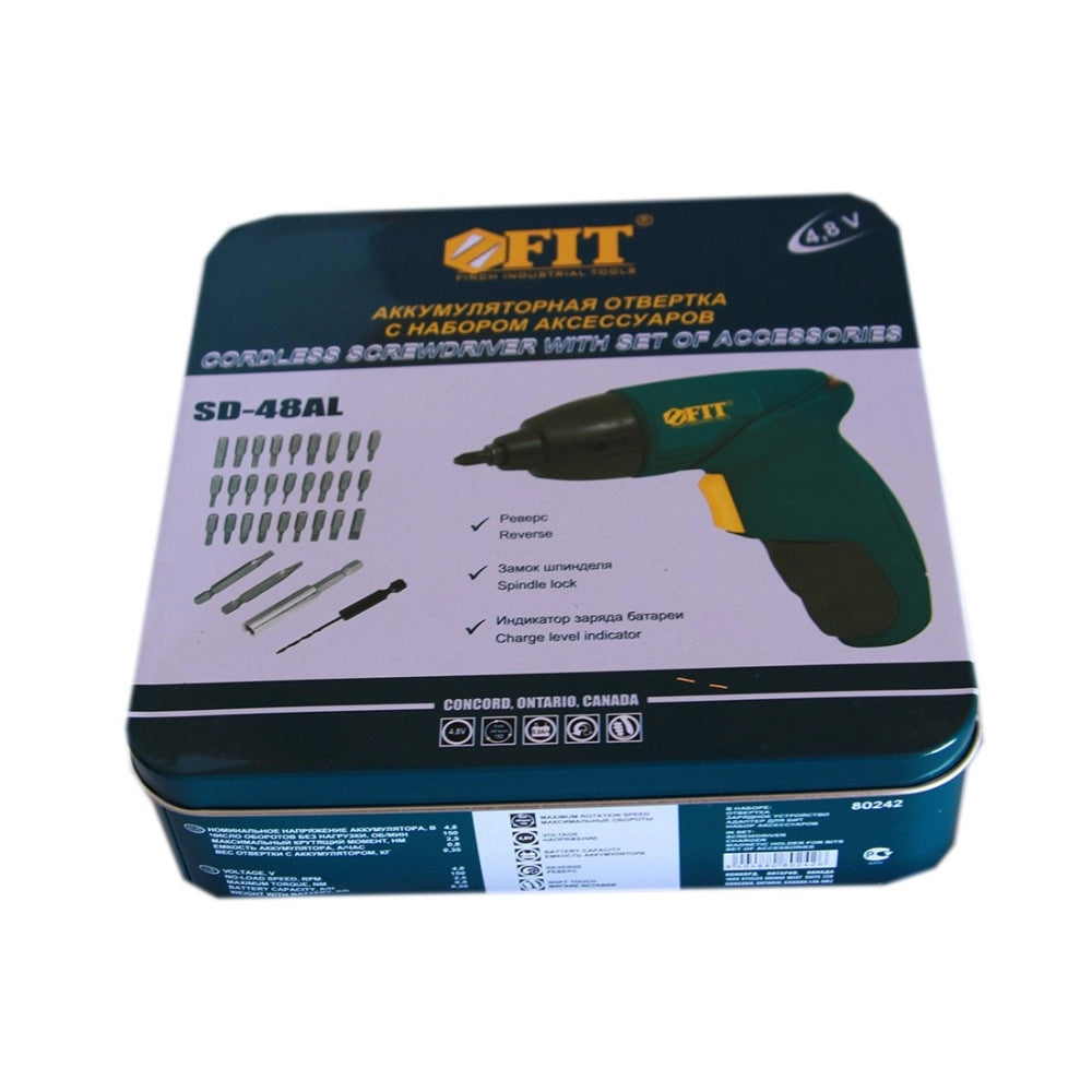 Trade Shop - Mini Trapano Avvitatore Con 33 Pezzi Cordeless 4.8volt Ricaricabile Punte Fit -