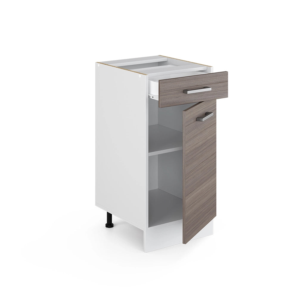 Mobiletto base per cucina R-Line Grigio nobile/Bianco 40 cm senza piano di lavoro Vicco