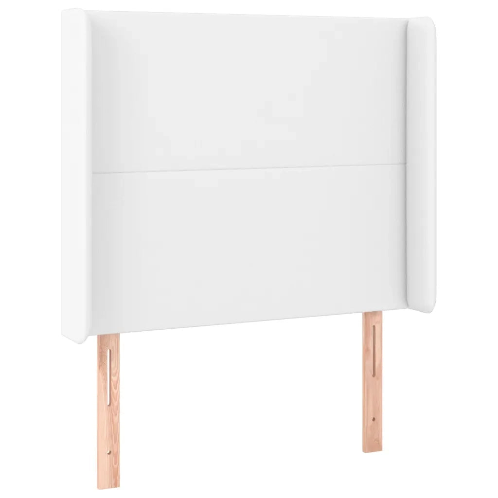 Giroletto Molle con Materasso e LED Bianco 100x200cm Similpelle
