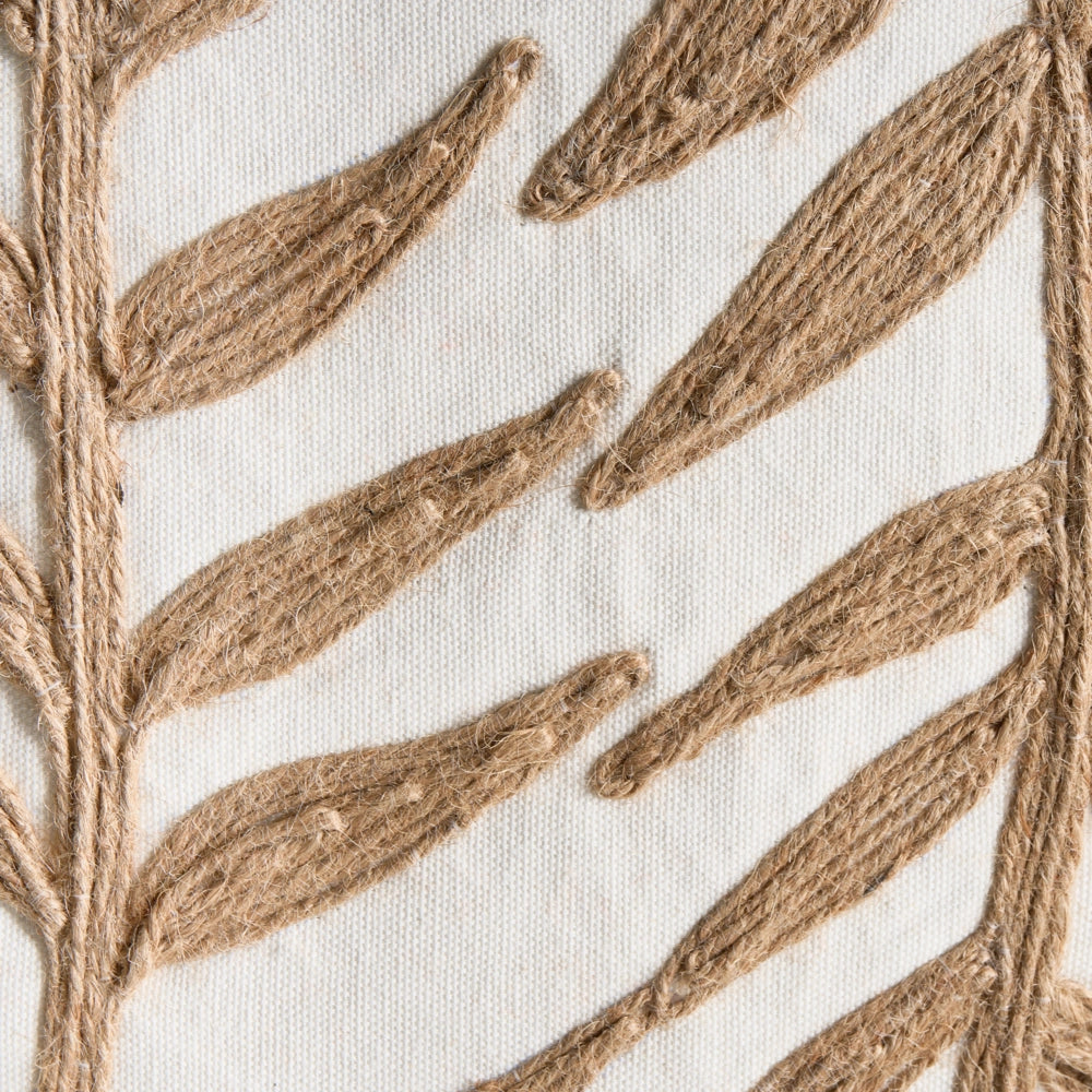 Set di 2 cuscini decorativi bianchi e beige in cotone e juta 45/30 x 45/50 cm Cuscino decorativo