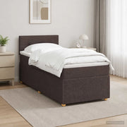 Letto box spring con materasso Marrone Scuro 80 x 200 cm 3452802