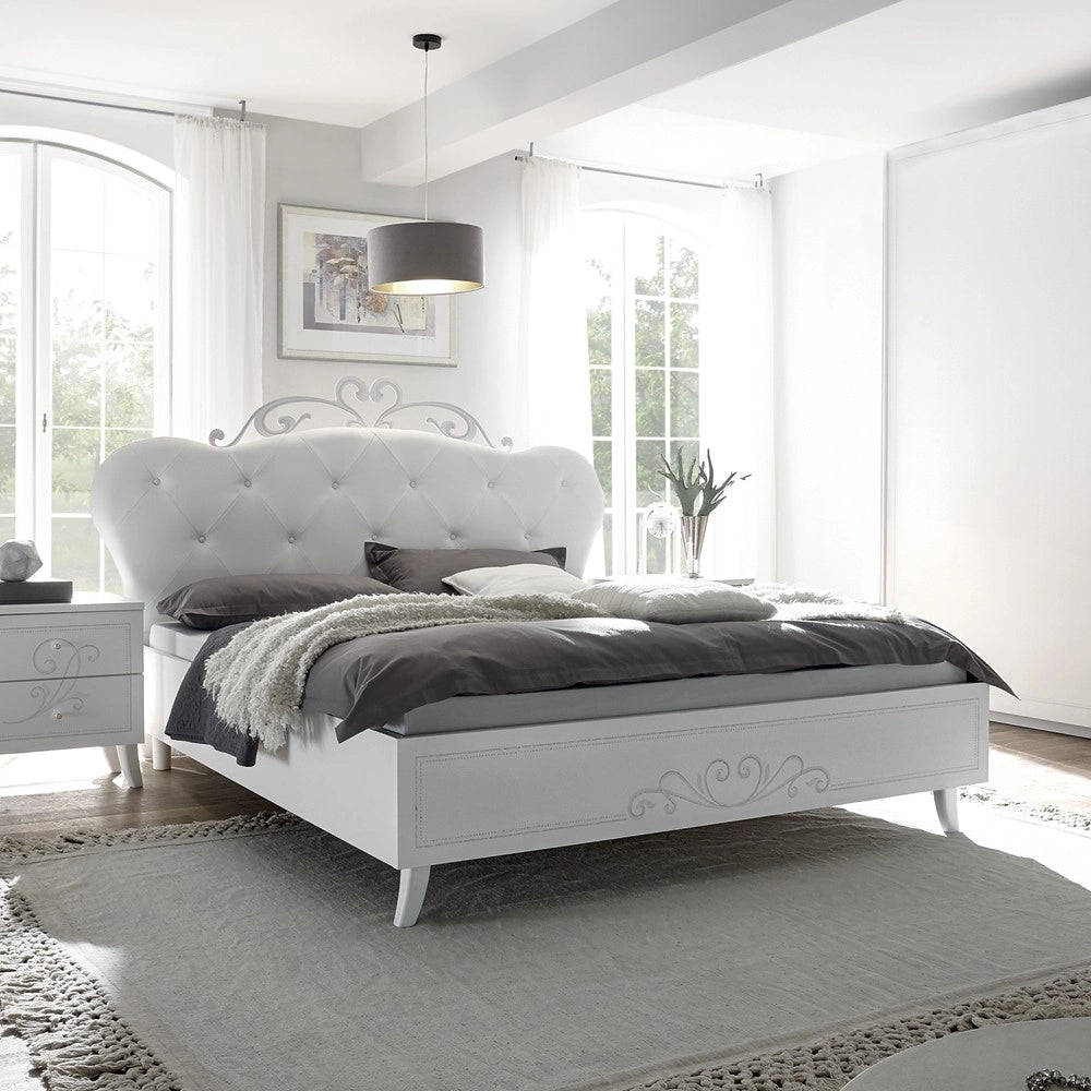 Letto in legno Pamuk colore bianco