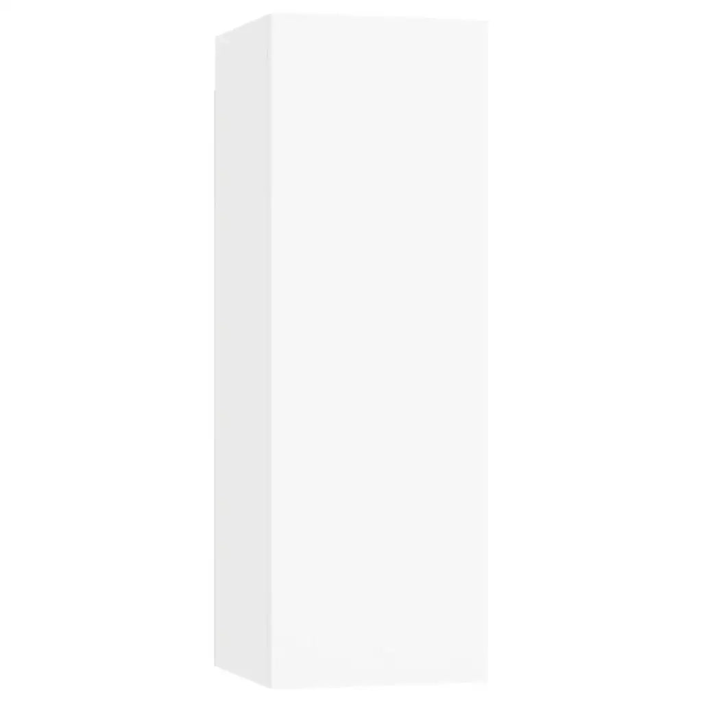 Mobili Porta TV 2pz | Armadietto TV | Mobile Porta TV Bianchi 30,5x30x90 cm in Legno Multistrato