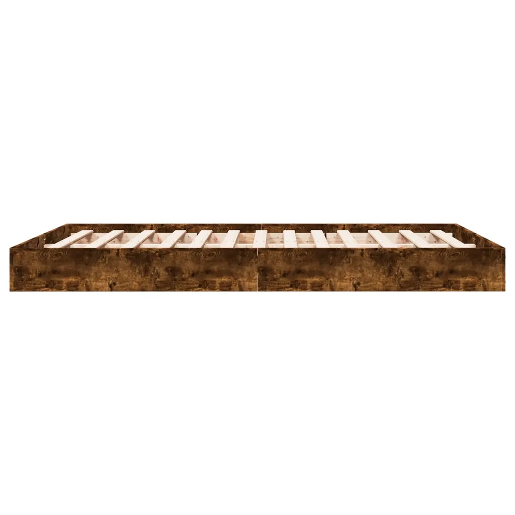 Giroletto senza Materasso-Struttura Letto Rovere Fumo 140x200 cm in Truciolato 845233