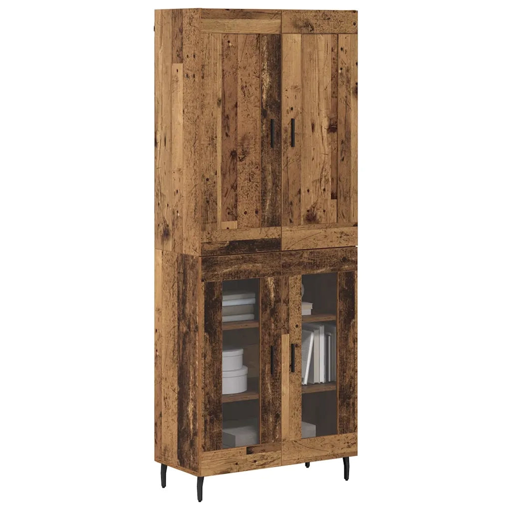 Credenza 2 pcs Legno vecchio Legno multistrato