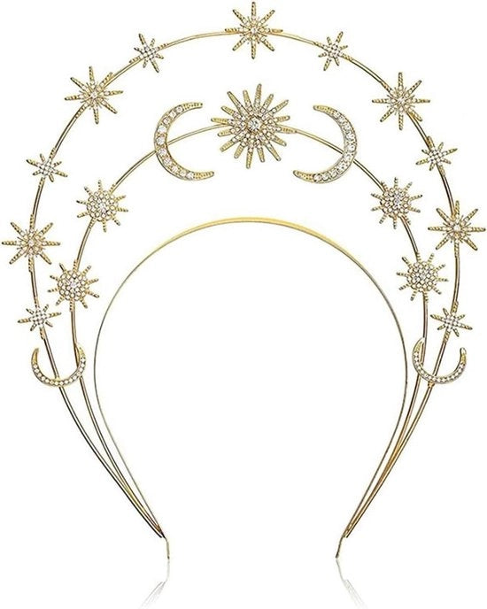 Accessorio capelli per signore e bambini con stelle e pietre di strasburgo.