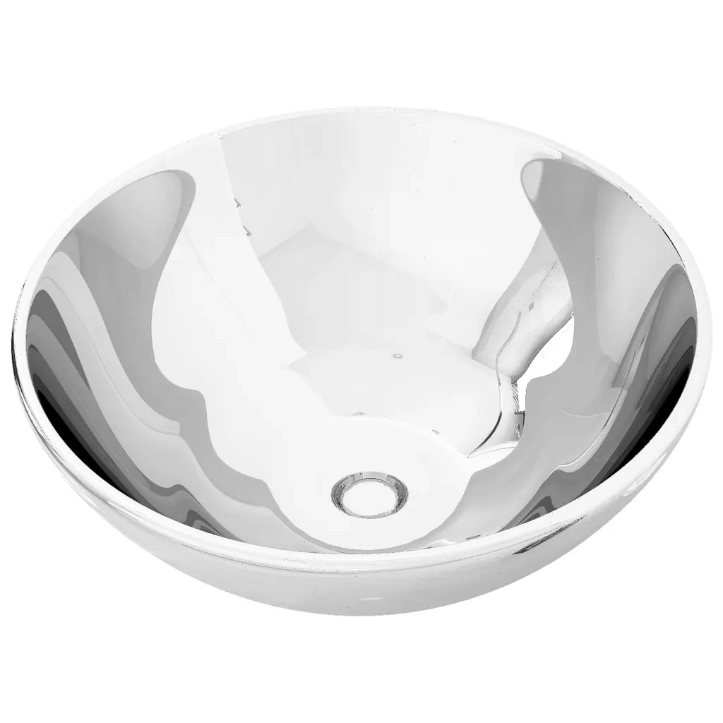 Lavandino-Lavabo-Lavello 32,5x14 cm in Ceramica Argento