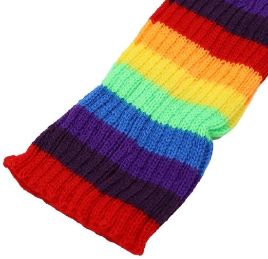 Calze termiche con gatto per donne in colori arcobaleno