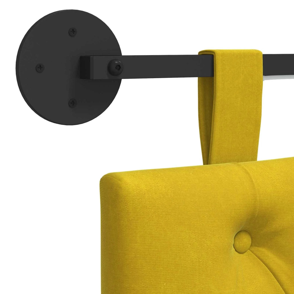 Testiera | Testata sospesa Con luce LED Giallo Velluto