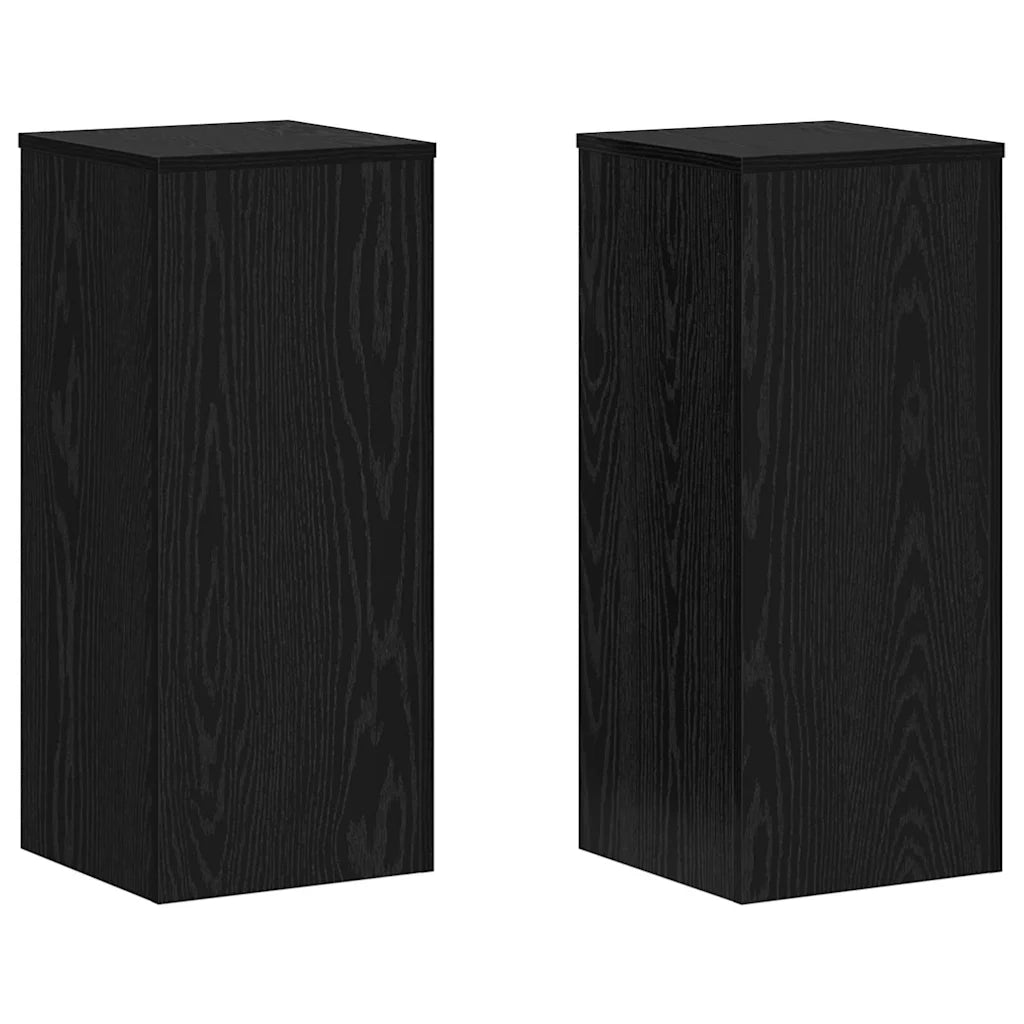 Supporto per piante | Sostegno per piante 2 pz Rovere Nero 30 x 30 x 70 cm