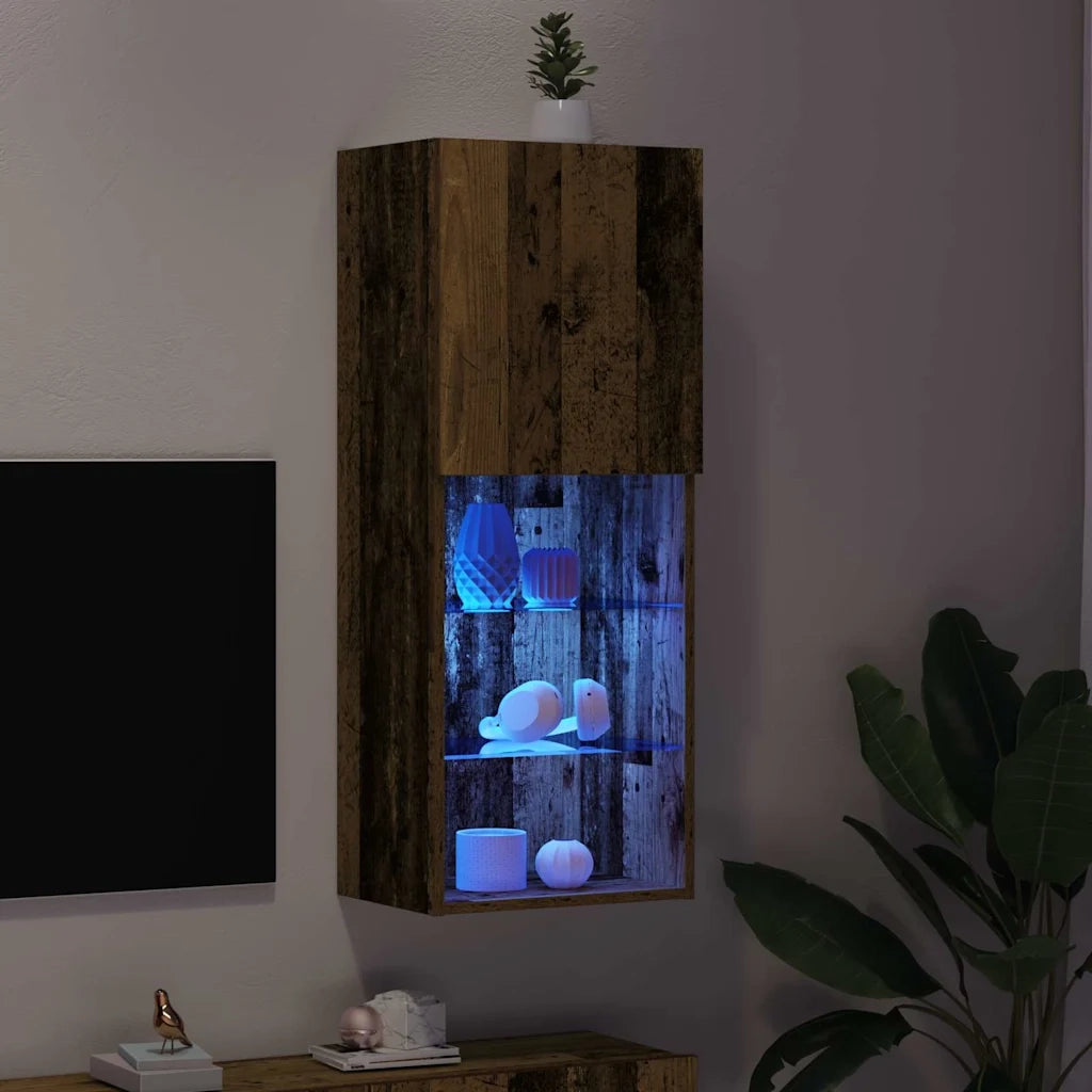 Set mobile TV con LED Legno vecchio 40,5 x 30 x 102 cm 863087