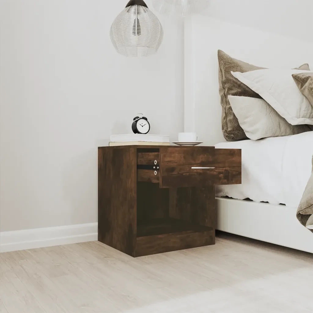 Comodini 2pz con Cassetto Rovere Fumo 342586