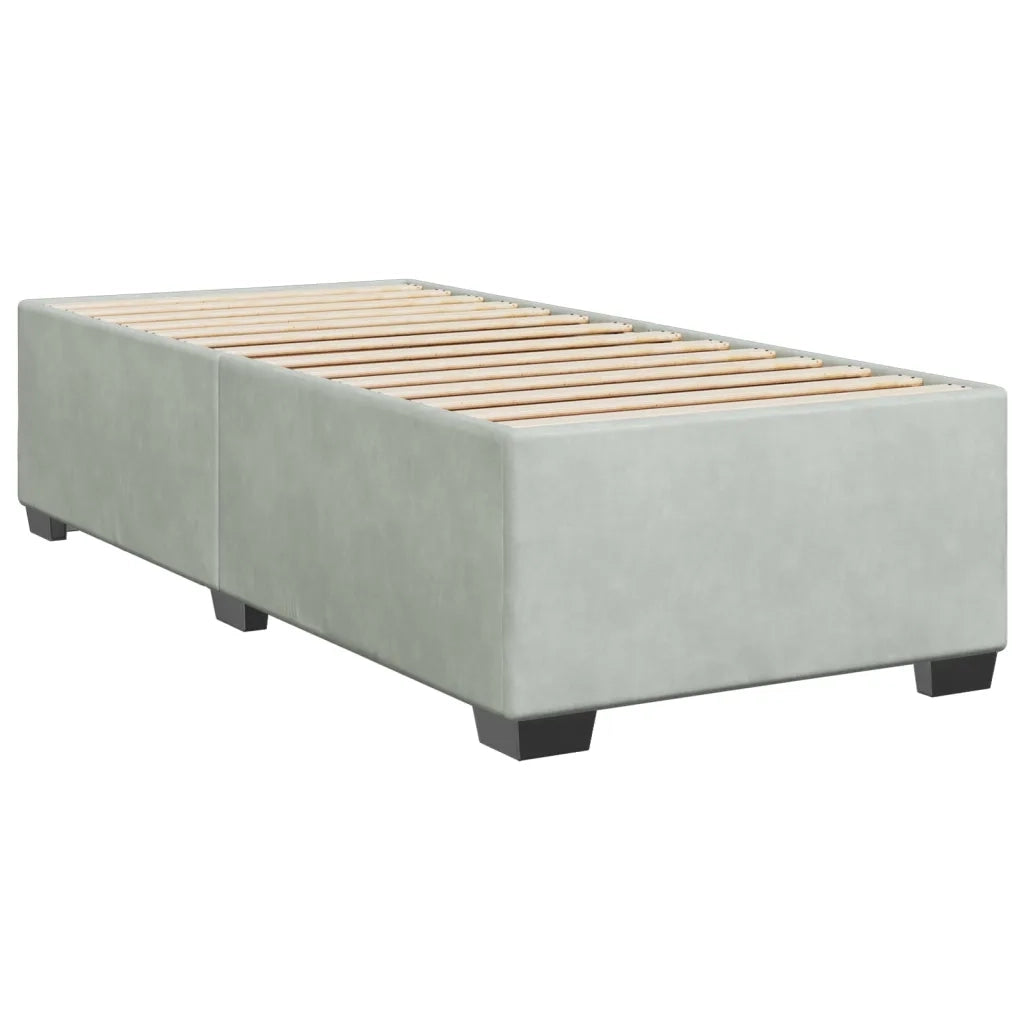 Giroletto senza Materasso Grigio Chiaro 100x200 cm Velluto 3284613