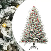 Albero di Natale Artificiale Pre-illuminato con Set di Palline