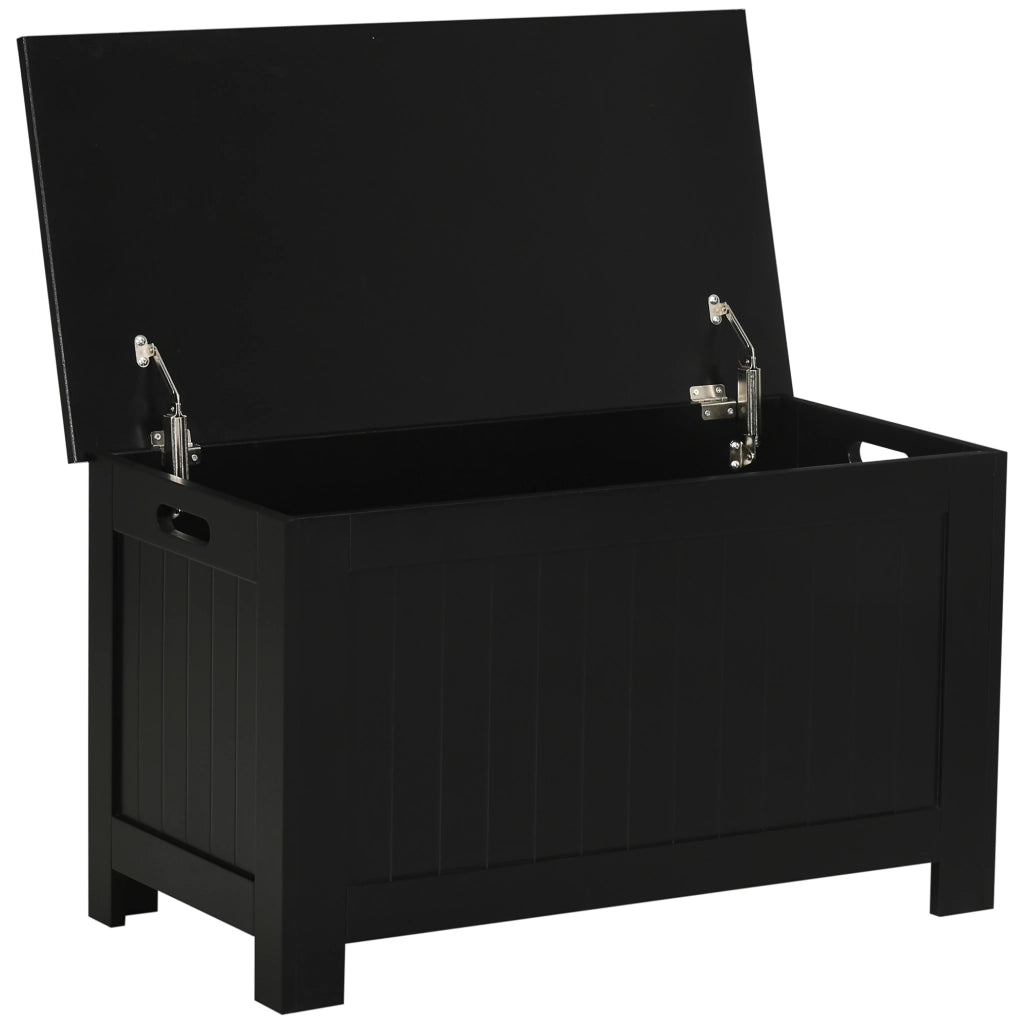 Baulo di Stoccaggio con Coperchio ¨C zephmum ¨C 81x40x46 cm Nero