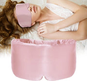 Slaapmasker in seta per donne e uomini - 100% idoneo per la pelle - grande maschera da notte - elastico regolabile - per uso domestico e viaggio - colore lilla chiaro