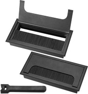Kit di ingresso cavo in alluminio nero 160x80mm - Cassetta per cavi - Kit di ingresso cavi - Cavi di collegamento - Afdichting morbido e flessibile - Materiale duraturo