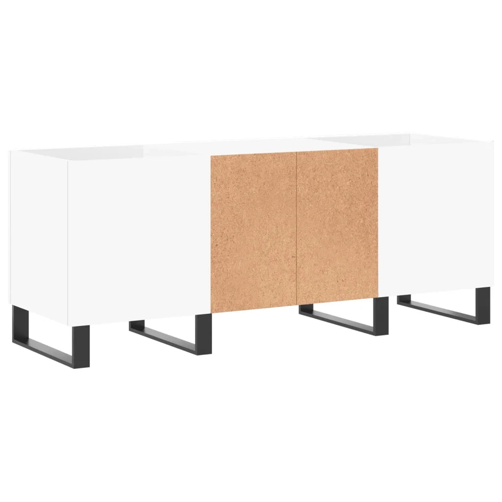 Mobile Porta Dischi Bianco 121x38x48 cm in Legno Multistrato CFW6443644