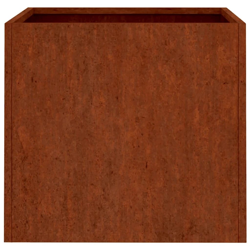 2 pz Fioriere | Cassetta per fiori | Vaso 49x47x46 cm Acciaio Corten