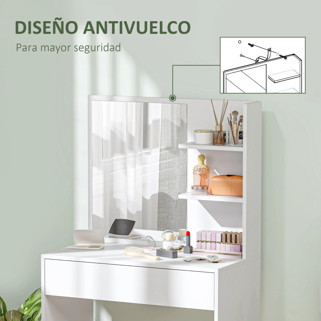 Scrivania Trucco con Specchio ¨C Minimal ¨C Bianco