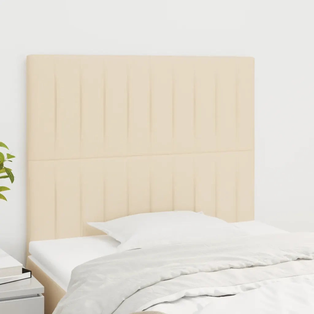Testiera | Testata Crema 80x5x118/128 cm Tessuto