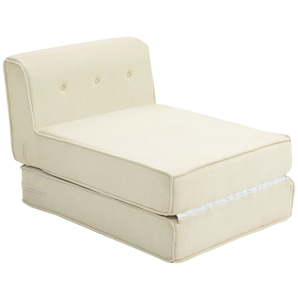 Divano letto imbottito ¨C Minimal ¨C bianco crema
