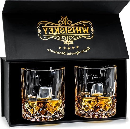 Set di bicchieri da 2 tumbler per acqua e whiskey da 300 ml