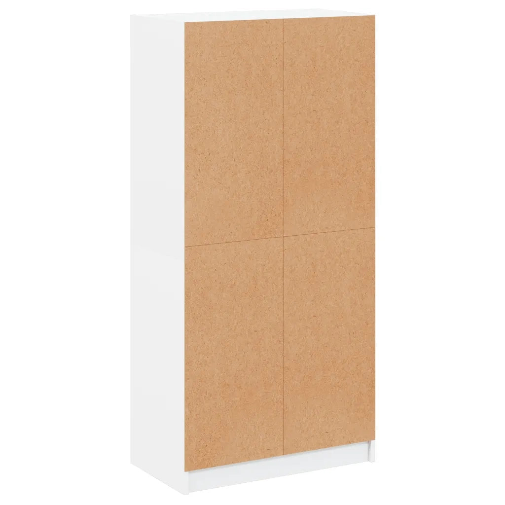 Credenza | Madia | Buffet da pranzo | Armadio da pranzo con Ante Bianca 68x37x142 cm Legno Multistrato