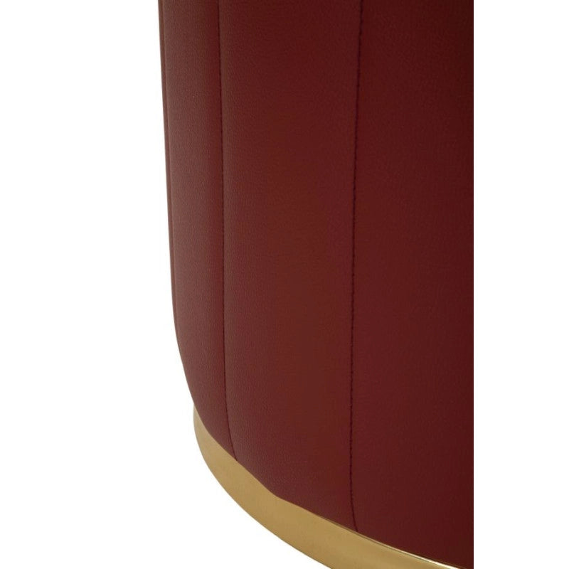 Puff Con Contenitore London Rosso cm ø 46,5x44