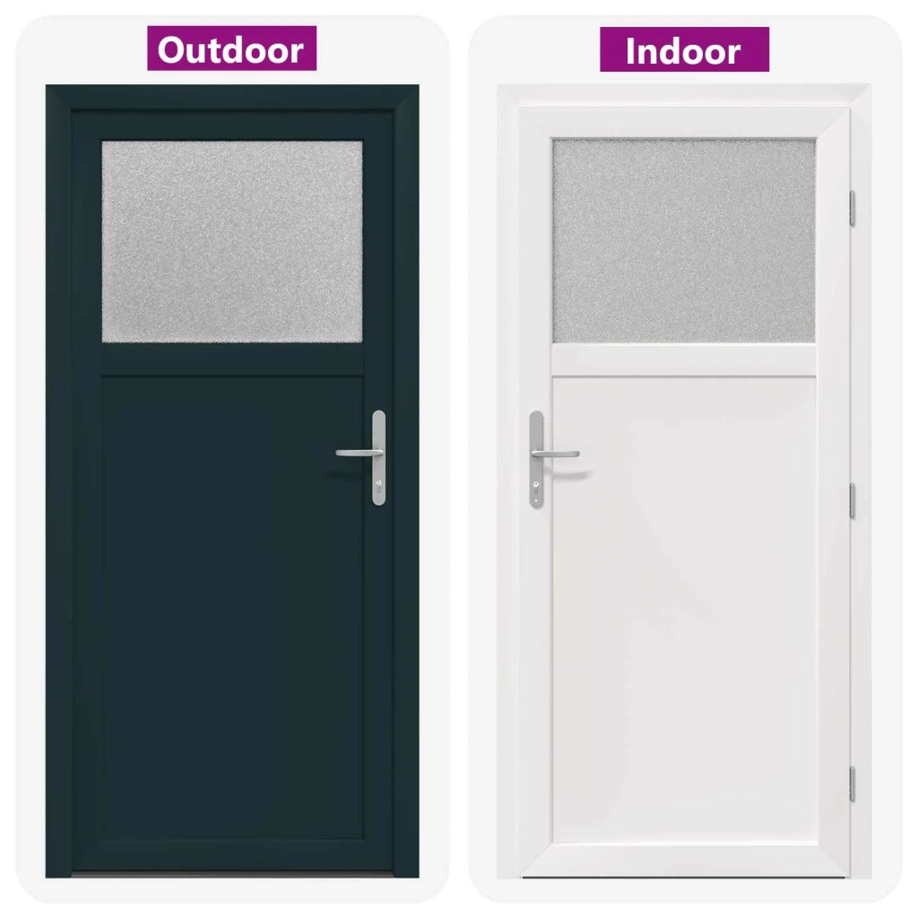 Porta d'ingresso laterale Antracite 88 x 198 cm PVC 3445754