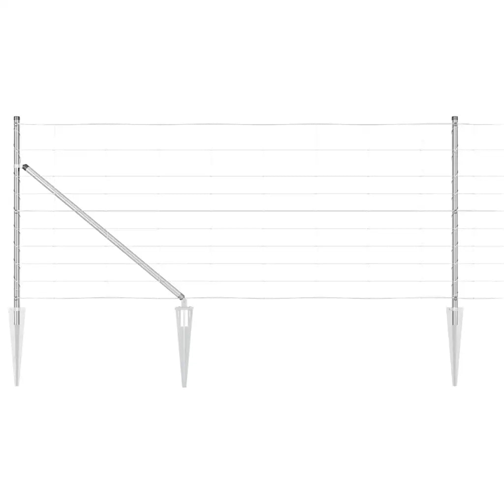 Palo della recinzione Zincato 25 x 1 m Acciaio