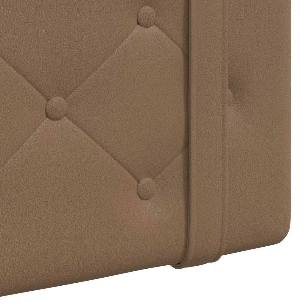 Testiera | Testata sospesa Con luce LED Cappuccino Similpelle