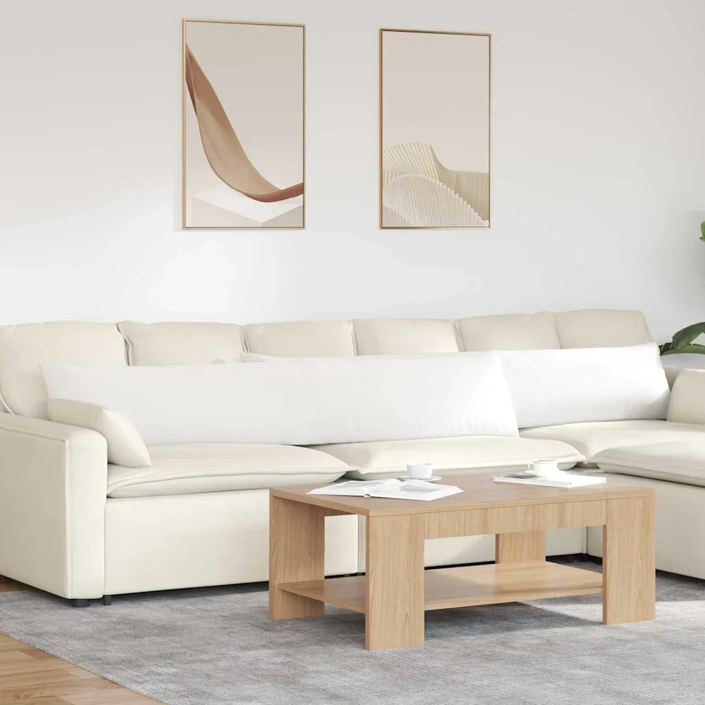 Cuscini da Divano 2 pcs Bianco 200 x 40 cm Tessuto 42013879