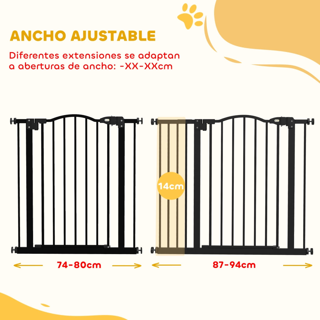 Barriera di Sicurezza per Cani ¨C Minimal ¨C Nero 74-94 cm