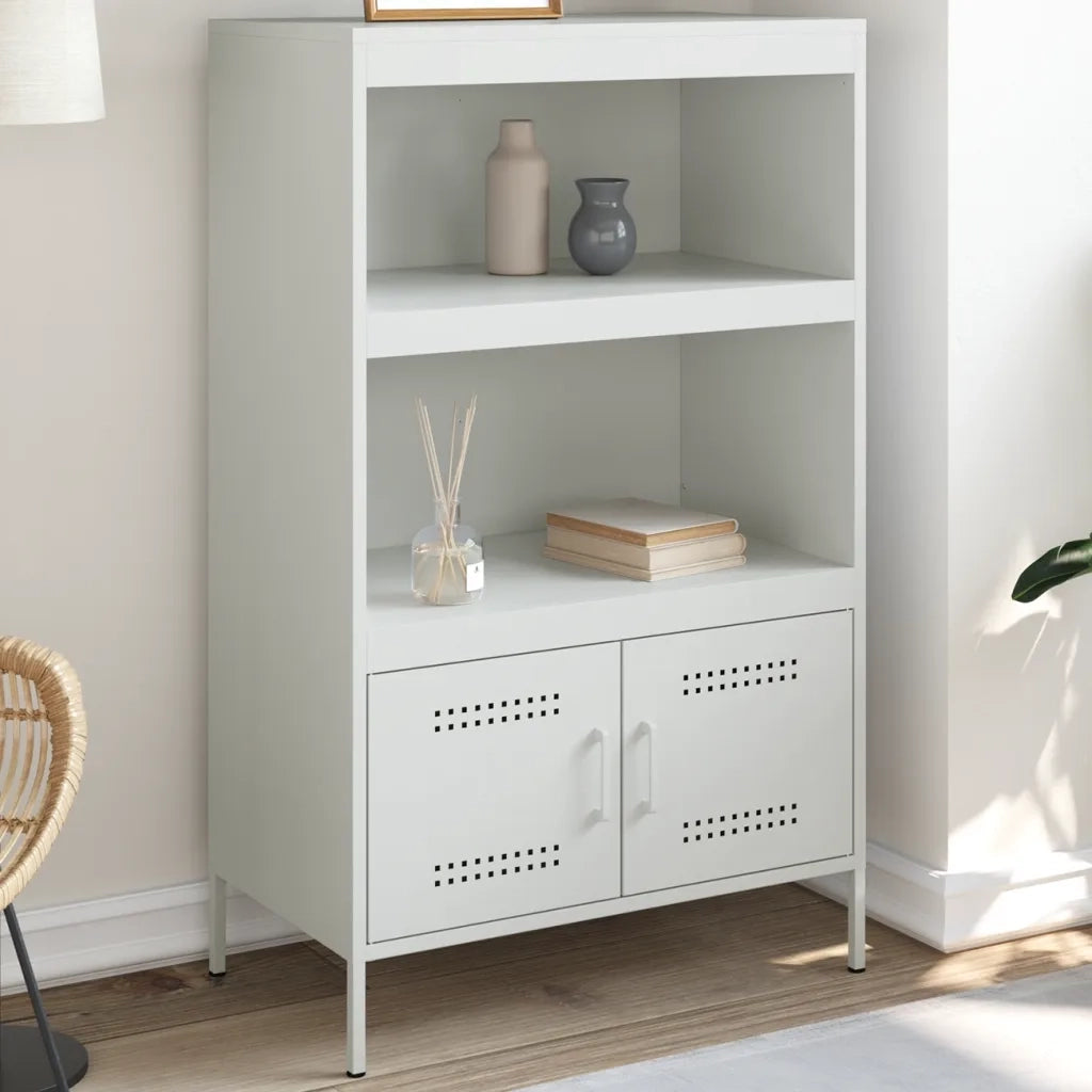 Credenza | Madia | Buffet da pranzo | Armadio da pranzo Bianca 68x39x113 cm in Acciaio