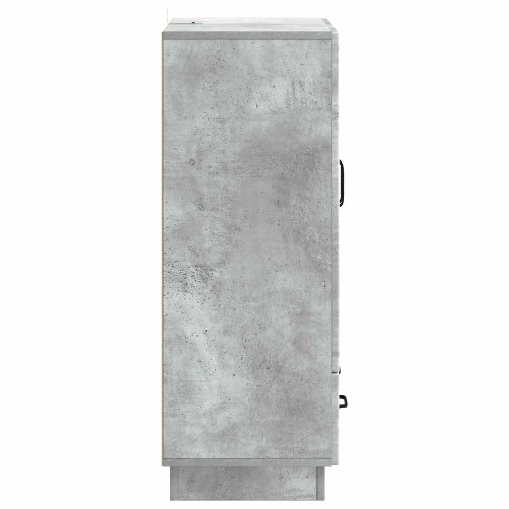 Credenza | Madia | Buffet da pranzo | Armadio da pranzo Grigio Cemento 66 x 34,5 x 92 cm Legno ingegnerizzato