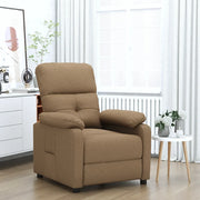 Poltrona Reclinabile in Tessuto Marrone 289666