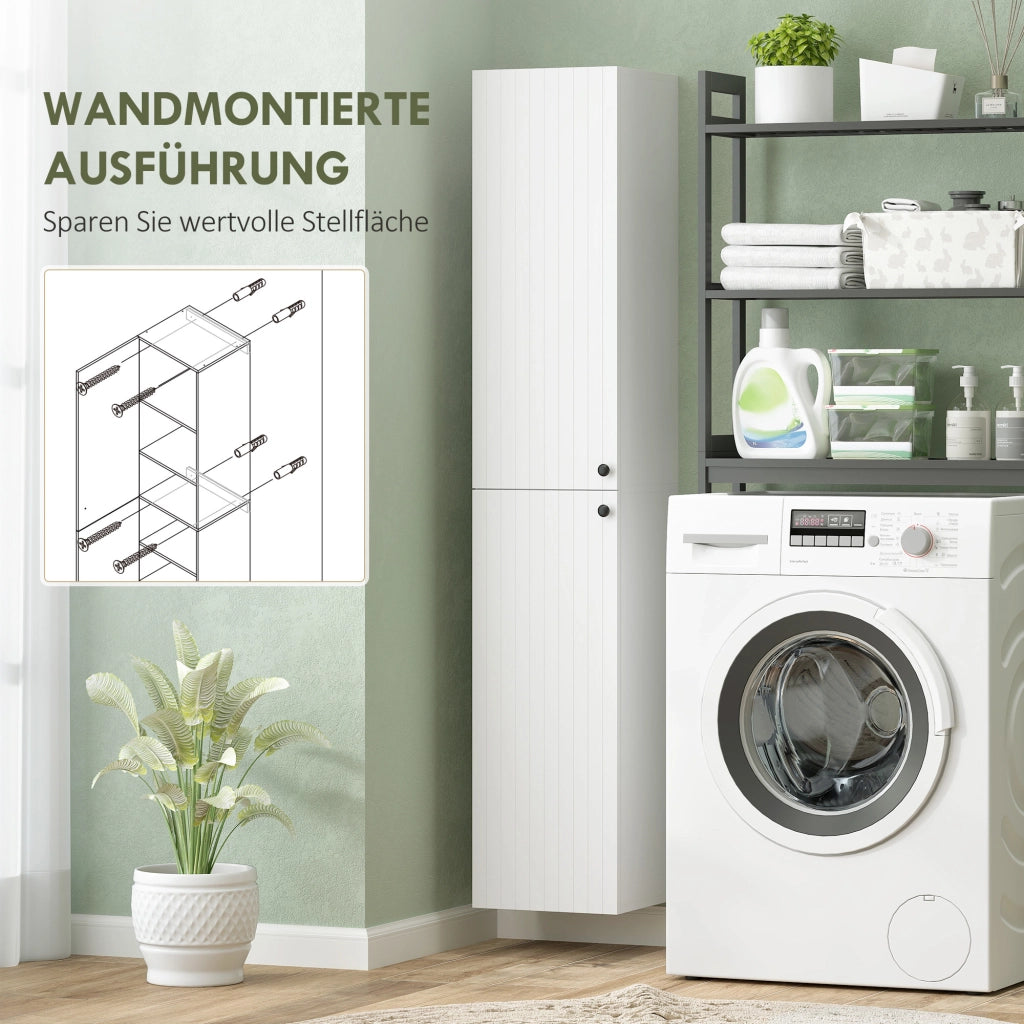 Mobile da bagno a parete ¨C Xylo ¨C bianco MDF 6 ripiani