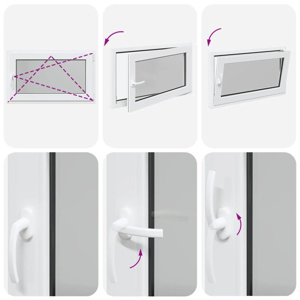 Finestra per Soffitta RISOR 100 x 60 cm PVC e Vetro Bianco 42052410