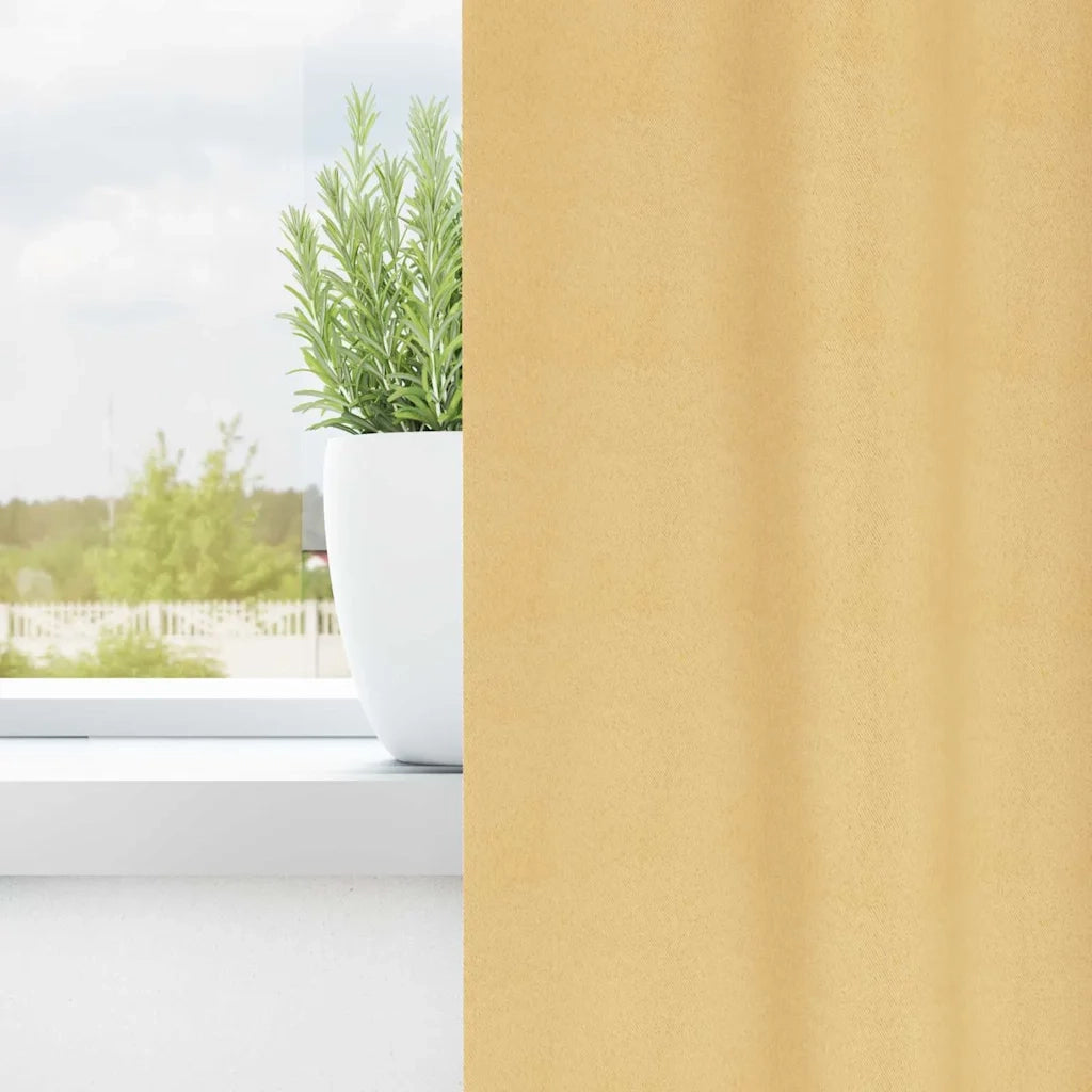Tende Blackout con Anelli 2 pcs Beige 175 x 140 cm Poliestere 4107534