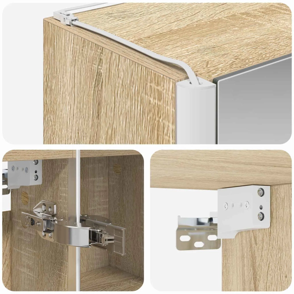Mobiletto per specchio da bagno con lo scaffale Rovere Sonoma 889257