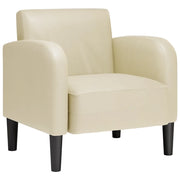 Divano Poltrona | Sedia con Braccioli Crema 54 cm in Similpelle