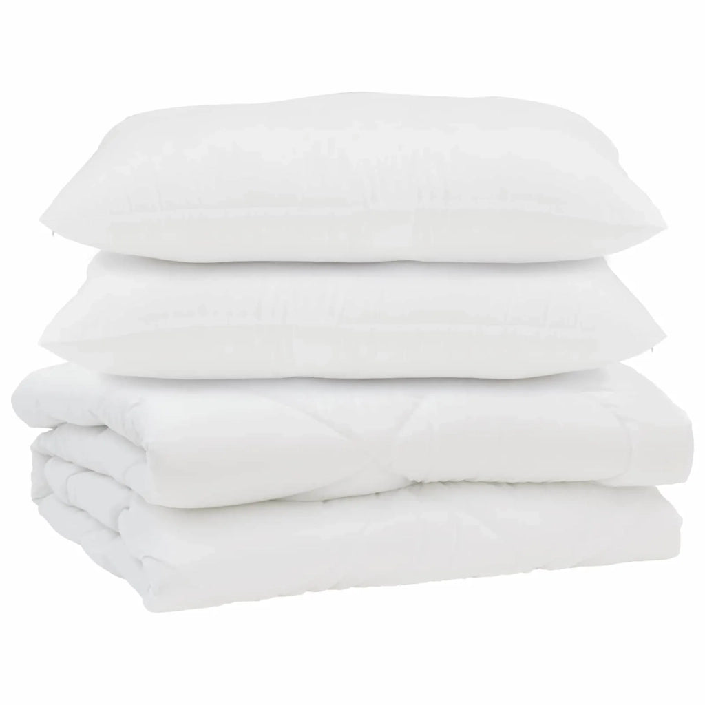 Piumone con cuscino 3 pcs Bianco Microfibra 3377484
