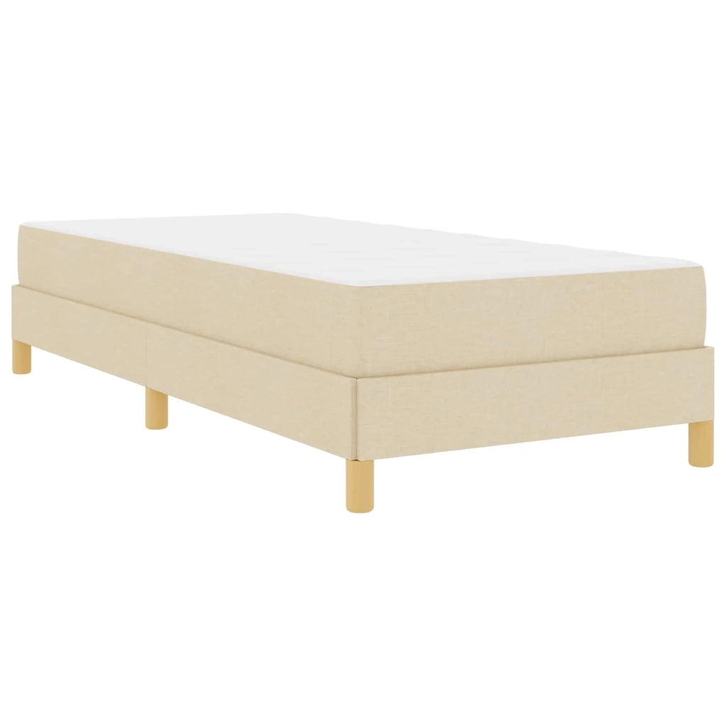 Letto a molle con materasso Crema 80 x 200 cm Tessuto 3398526