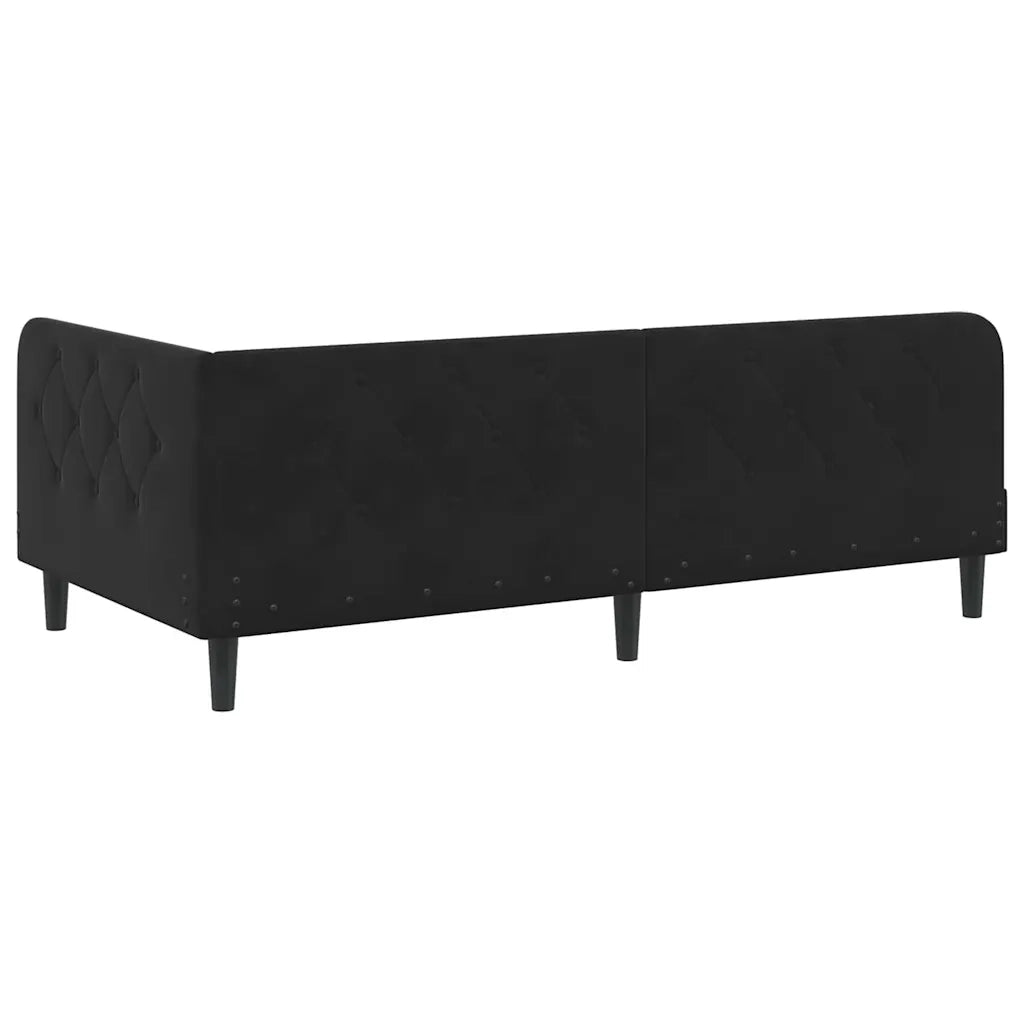 Cornice del letto ad angolo Nero 90 x 200 cm Velluto 3394159