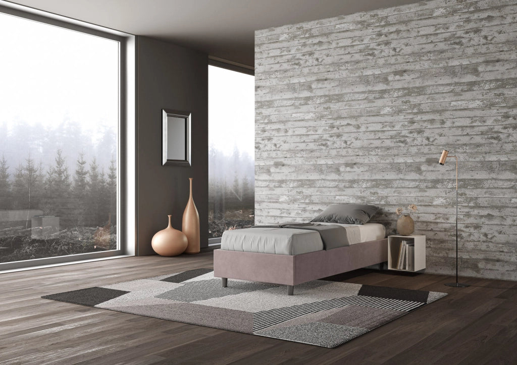 Letto Singolo Sommier 80x200 cm con Rete Azelia Glicine