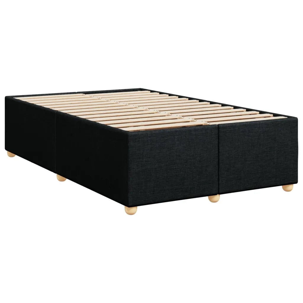 Letto matrimoniale | Letto per adulti | Giroletto senza Materasso Nero 120x200 cm Tessuto