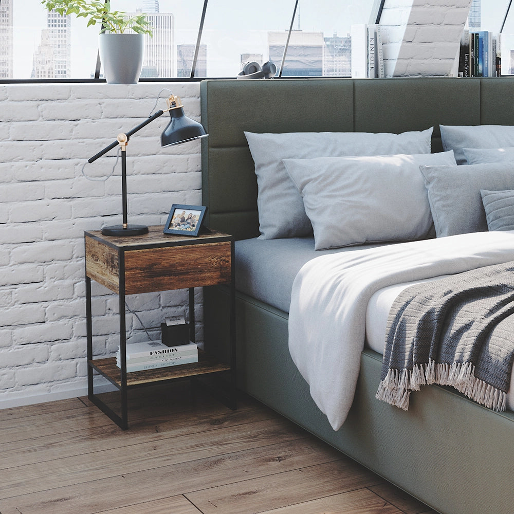 Vicco Comodini camera da letto Legno antico 43.5 x 66 cm Set di 2